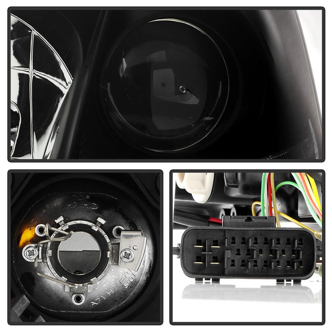 DRL Black Smoke Projector Headlights <br>06-10 Lexus IS250 IS350