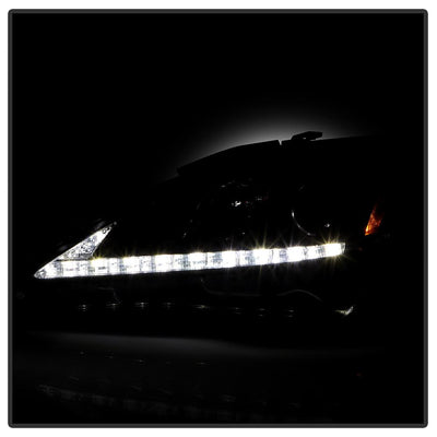 DRL Black Smoke Projector Headlights <br>06-10 Lexus IS250 IS350