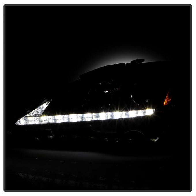 DRL Black Smoke Projector Headlights <br>06-10 Lexus IS250 IS350