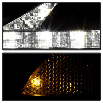 DRL Black Smoke Projector Headlights <br>06-10 Lexus IS250 IS350