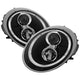 DRL LED Black Projector Headlights <br>05-09 Porsche 911