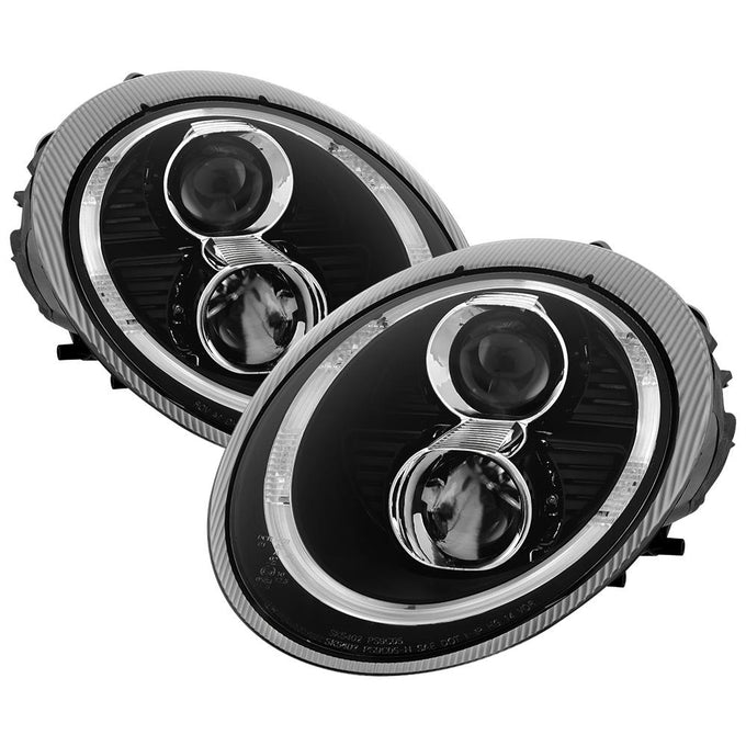 DRL LED Black Projector Headlights <br>05-09 Porsche 911