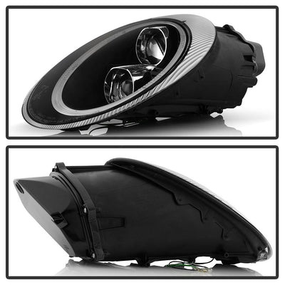 DRL LED Black Projector Headlights <br>05-09 Porsche 911