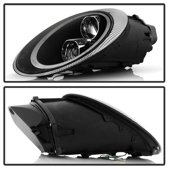 DRL LED Black Projector Headlights <br>05-09 Porsche 911