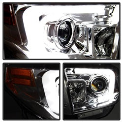 Light Bar DRL Chrome Projector Headlights <br>14-21 Toyota Tundra