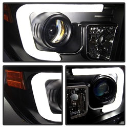 Light Bar DRL Black Projector Headlights <br>14-21 Toyota Tundra