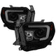 Light Bar DRL Black Smoke Projector Headlights <br>14-21 Toyota Tundra