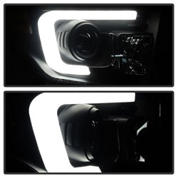 Light Bar DRL Black Smoke Projector Headlights <br>14-21 Toyota Tundra