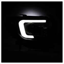 Light Bar DRL Black Smoke Projector Headlights <br>14-21 Toyota Tundra