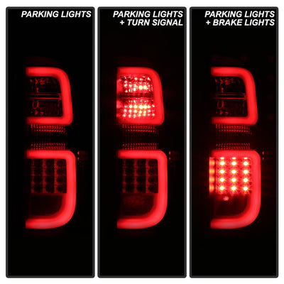 Black Smoke LED Tail Lights <br>14-19 Toyota Tundra