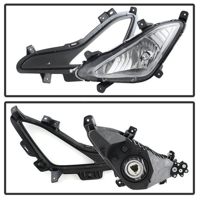 Clear OEM Style Fog Lights W/Switch <br>14-16 Hyundai Elantra Elantra GT 14 Hyundai Elantra Coupe