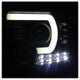 Light Bar DRL Black Projector Headlights <br>14-15 GMC Sierra 1500 15-17 GMC Sierra 2500 HD Sierra 3500 HD