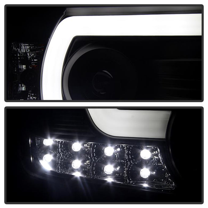 Light Bar DRL Black Projector Headlights <br>14-15 GMC Sierra 1500 15-17 GMC Sierra 2500 HD Sierra 3500 HD