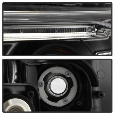 Light Bar DRL Black Projector Headlights <br>13-15 Honda Accord