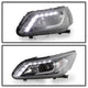 Light Bar DRL Black Projector Headlights <br>13-15 Honda Accord