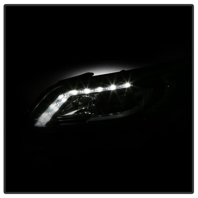 Light Bar DRL Black Projector Headlights <br>13-15 Honda Accord