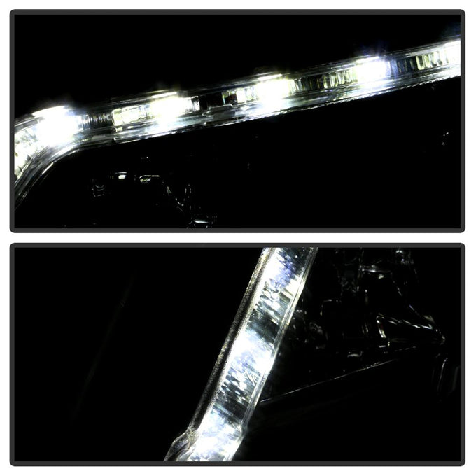 Light Bar DRL Black Projector Headlights <br>13-15 Honda Accord