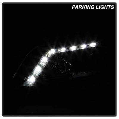 Light Bar DRL Black Projector Headlights <br>13-15 Honda Accord