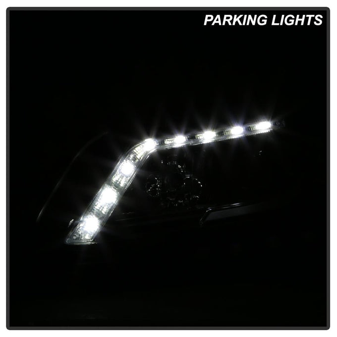 Light Bar DRL Black Projector Headlights <br>13-15 Honda Accord