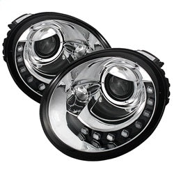 DRL Chrome Projector Headlights <br>98-05 Volkswagen Beetle