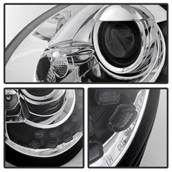 DRL Chrome Projector Headlights <br>98-05 Volkswagen Beetle