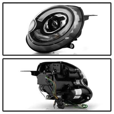 DRL Black Projector Headlights <br>07-12 Mini Cooper