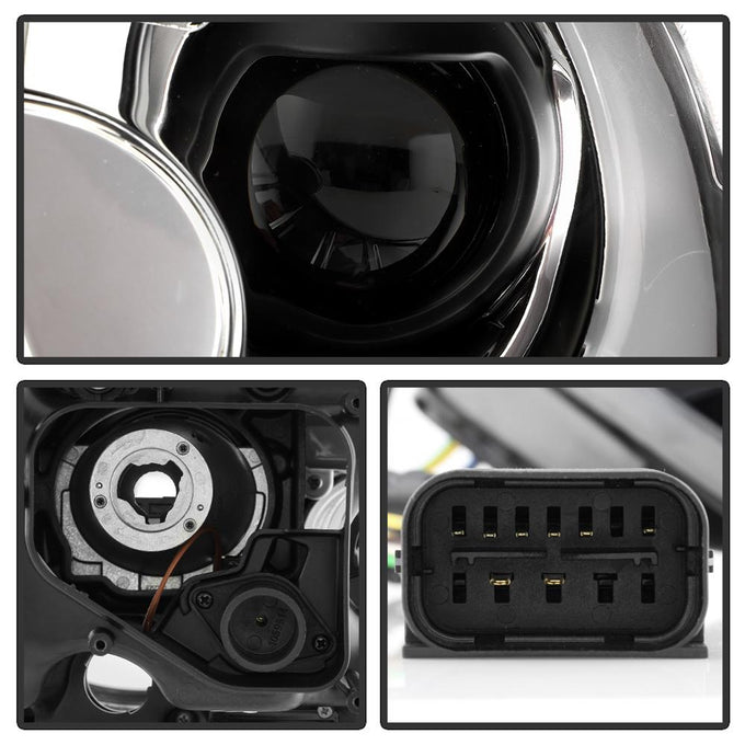 DRL Black Projector Headlights <br>07-12 Mini Cooper