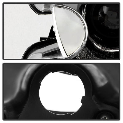 DRL Black Projector Headlights <br>07-12 Mini Cooper