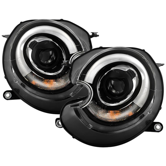 DRL Black Projector Headlights <br>10-12 Mini Cooper