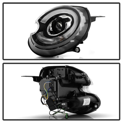 DRL Black Projector Headlights <br>10-12 Mini Cooper