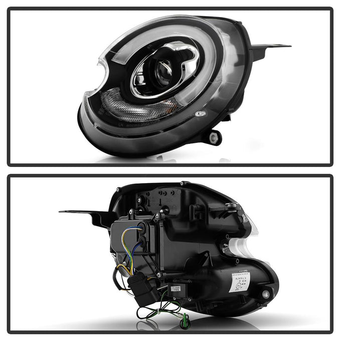 DRL Black Projector Headlights <br>10-12 Mini Cooper
