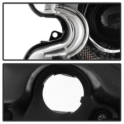 DRL Black Projector Headlights <br>10-12 Mini Cooper