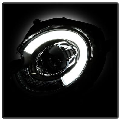 DRL Black Projector Headlights <br>10-12 Mini Cooper