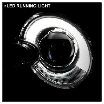 DRL Black Projector Headlights <br>10-12 Mini Cooper
