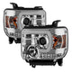 Light Bar DRL Chrome Projector Headlights <br>14-15 GMC Sierra 1500 15-17 GMC Sierra 2500 HD Sierra 3500 HD