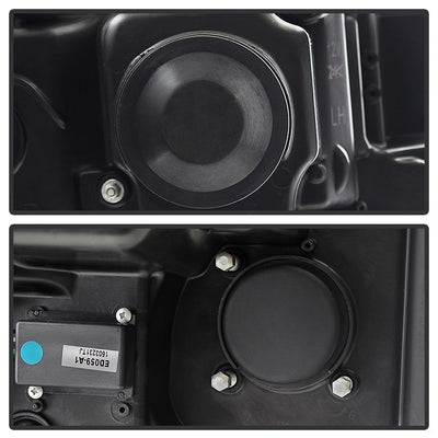 Light Bar DRL Chrome Projector Headlights <br>14-15 GMC Sierra 1500 15-17 GMC Sierra 2500 HD Sierra 3500 HD