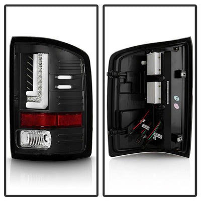 Black LED Tail Lights <br>14-18 GMC Sierra 1500 15-19 GMC Sierra 2500 HD Sierra 3500 HD