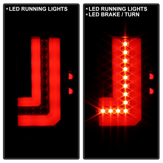 Black LED Tail Lights <br>14-18 GMC Sierra 1500 15-19 GMC Sierra 2500 HD Sierra 3500 HD