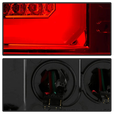 Red Clear LED Tail Lights <br>14-18 GMC Sierra 1500 15-19 GMC Sierra 2500 HD Sierra 3500 HD