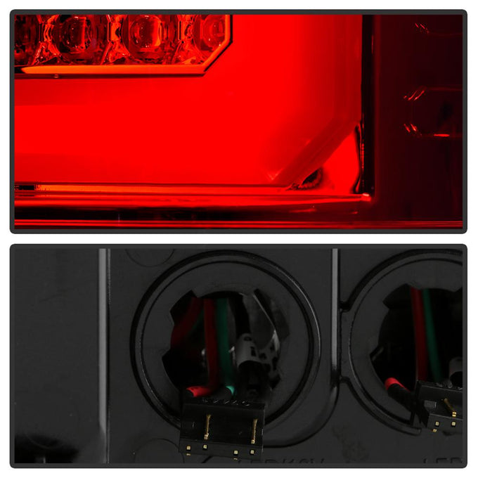 Red Clear LED Tail Lights <br>14-18 GMC Sierra 1500 15-19 GMC Sierra 2500 HD Sierra 3500 HD