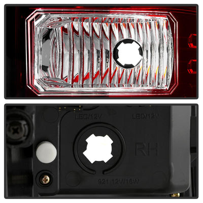Red Clear LED Tail Lights <br>14-18 GMC Sierra 1500 15-19 GMC Sierra 2500 HD Sierra 3500 HD