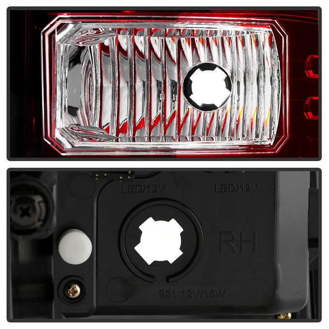 Red Clear LED Tail Lights <br>14-18 GMC Sierra 1500 15-19 GMC Sierra 2500 HD Sierra 3500 HD