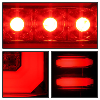 Red Clear LED Tail Lights <br>14-18 GMC Sierra 1500 15-19 GMC Sierra 2500 HD Sierra 3500 HD