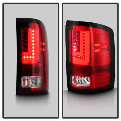 Red Clear LED Tail Lights <br>14-18 GMC Sierra 1500 15-19 GMC Sierra 2500 HD Sierra 3500 HD