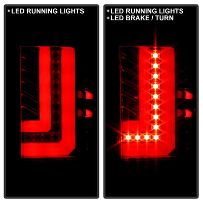 Red Clear LED Tail Lights <br>14-18 GMC Sierra 1500 15-19 GMC Sierra 2500 HD Sierra 3500 HD