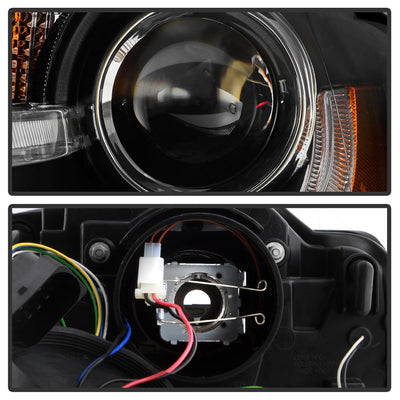 DRL LED Black Projector Headlights <br>09-12 Audi A4 A4 Quattro
