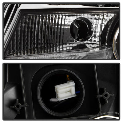 DRL LED Black Projector Headlights <br>09-12 Audi A4 A4 Quattro