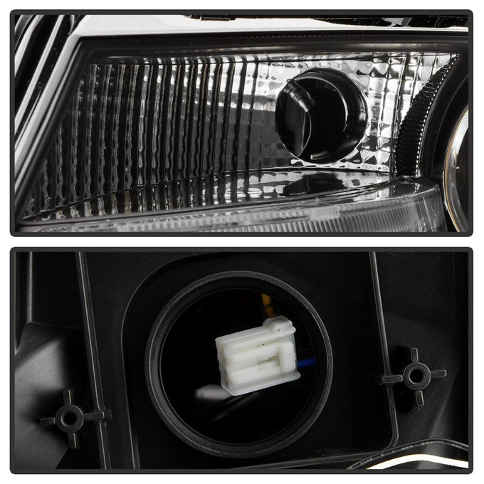 DRL LED Black Projector Headlights <br>09-12 Audi A4 A4 Quattro