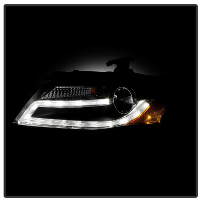 DRL LED Black Projector Headlights <br>09-12 Audi A4 A4 Quattro
