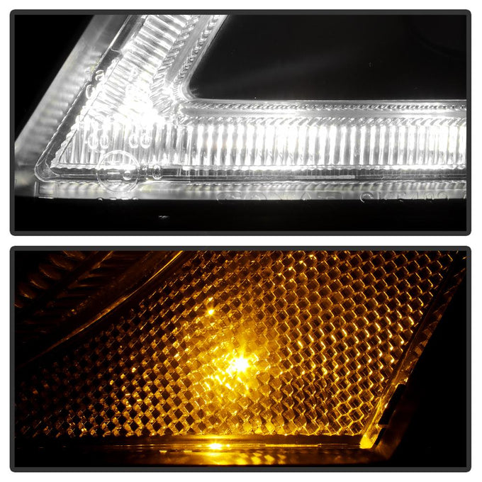 DRL LED Black Projector Headlights <br>09-12 Audi A4 A4 Quattro